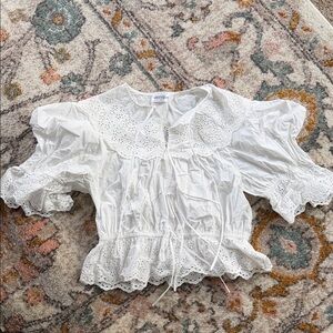 Vestique White Eyelet Blouse